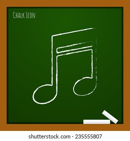 Vector white music flat icon outline. Eps10