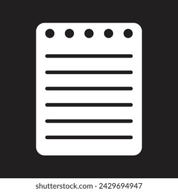vector white notepad icon design illustration