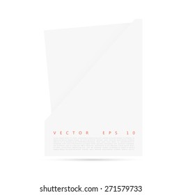 Vector white Origami paper banner for you design. 