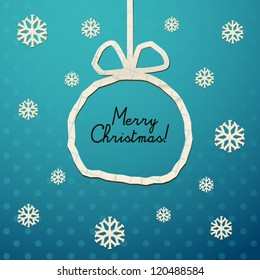 Vector white paper christmas