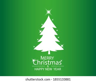 Papel blanco vectorial árbol de Navidad con fondo brillante azul. Elementos de diseño para tarjetas de vacaciones.