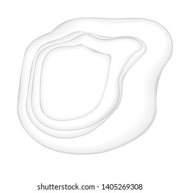 Vector White Paper Cut Background with Inner Shadow
