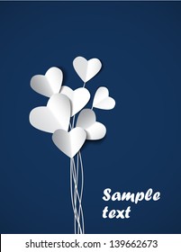 Vector white paper cuted object. Eps10