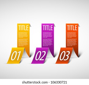 Vector white Paper Progress background / product choice or versions
