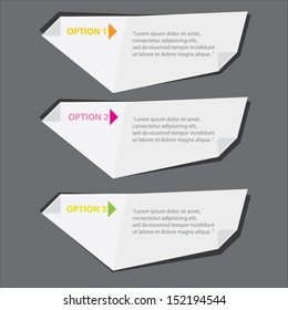 Vector white paper progress Modern Design template / can be used for infographics / numbered banners / horizontal cutout lines / graphic or website layout vector