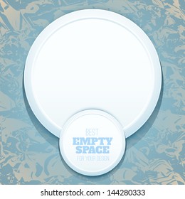 Vector white paper round notes