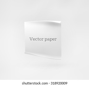 Vector white paper sticker background.