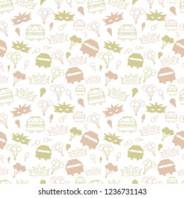 Vector white pastel carnival elements seamless repeat pattern. Perfect for holiday season and wallpaper, scrapbooking, gift wrapper and fabric projects.