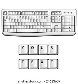 Vector white pc keyboard