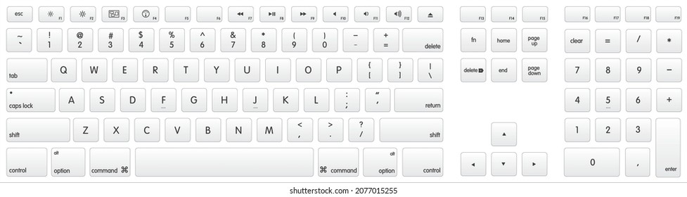 vector white pc keyboard.Illustration EPS10