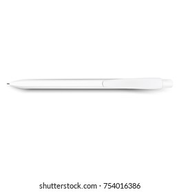 Vector white pen. Layout for design.