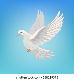 vector white pigeon