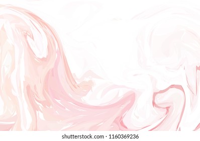 Vector White Pink marble abstract background. Liquid marble pattern. Trendy template for design, wedding, invitation, party, birthday, web, banner, card.