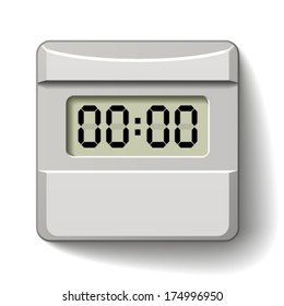 vector white plastic LCD counter 