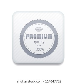Vector white premium quality icon. Eps10. Easy to edit