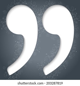 Vector White Quotation Mark With Pattern