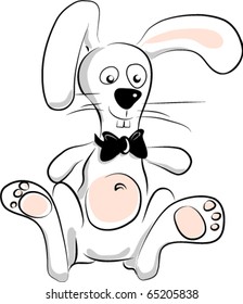 vector white rabbit