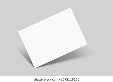 Vector white realistic blank paper page with shadow isolated on background. A4 size sheet paper note mock up template for flyer, cover, magazine, newspaper, brochure and documents presentation.
