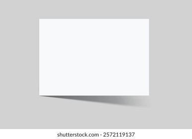 Vector white realistic blank paper page with shadow isolated on background. A4 size sheet paper note mock up template for flyer, cover, magazine, newspaper, brochure and documents presentation.
