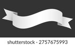 Vector white realistic ribbon banners. A set of ribbon banners with labels, tags, and quality badges. An element for your design.