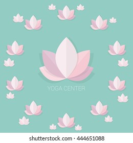Vector white and rose lotus pattern