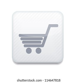 Vector white Shopping icon. Eps10. Easy to edit