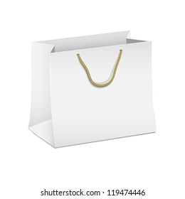 Vector white shopping paper bag