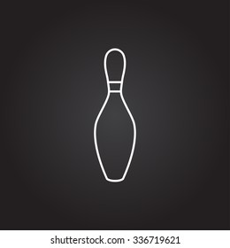 Vector white skittle icon on dark background 