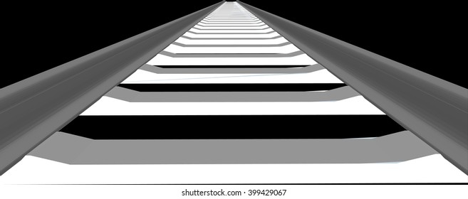 Vector White sleepers and rails 