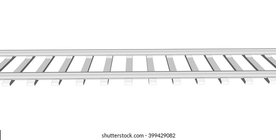 Vector White sleepers and rails 