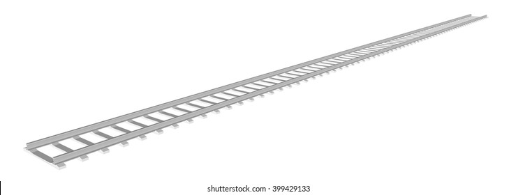 Vector White sleepers and rails 