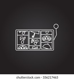 Vector white slot icon 2. Casino icon 