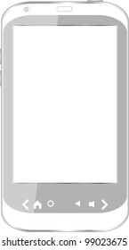 vector white smart phone isolated on white