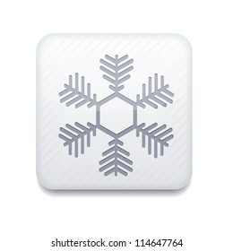Vector white Snowflake icon. Eps10. Easy to edit