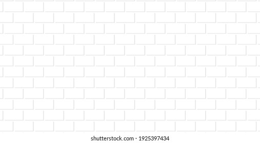 Vector white soft brick wall. Minimal brick wall design element for a banner, wallpapper, background.