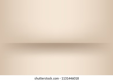 Vector white soft brown abstract background empty room with spotlight effect.Graphic art design.