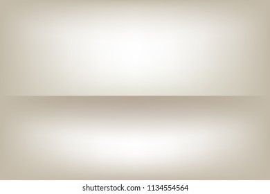 Vector white soft brown abstract background empty room with spotlight effect.Graphic art design.