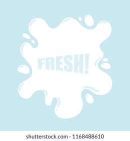 Vector White Splatter Fresh Label