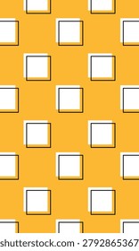 Vector White Square With Outline Pattern On Orange Background