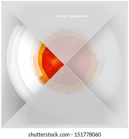 Vector white square. Paper origami