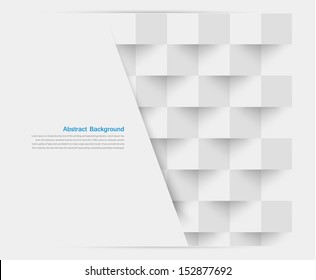 Vector white squares. Abstract background