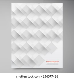 Vector white squares. Abstract background