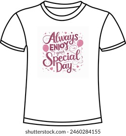 vector white t- shirt text design