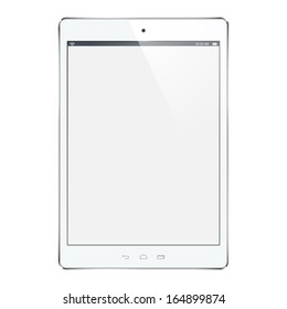 Vector White Tablet Computer