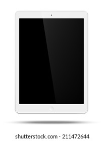 Vector white tablet pad style on white background