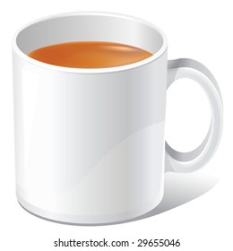 vector white tea mug. There are VARIETY of tea things in my portfolio ;) Please, take a look !