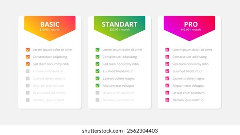 Vector White Text Boxes Templates Collection. Choose Your Plan Infographic Set with Place for Your Data.
