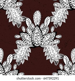 Vector white textile print. Islamic design. 
