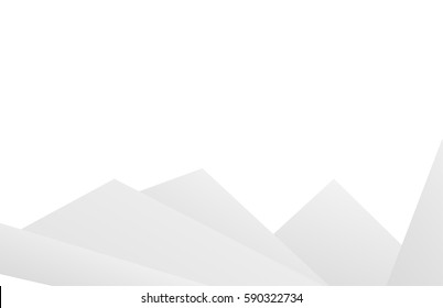 Vector white texture background, abstract lowpoly triangles, geometric shapes with shadows, light volume paper backdrop, 3d style pattern in light grey colors with copy space.