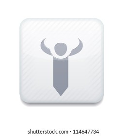 Vector white tie icon. Eps10. Easy to edit